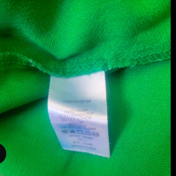 Ruffle Sleeve Greenp Blouse Top Size Large - Picture 6 of 8